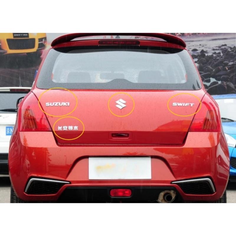 1 Stück 3D ABS für Suzuki Auto Emblem Motorhaube vorne Heckklappe Kofferraum-Plakette Lenkrad-Aufkleber Decal Styling Zubehör