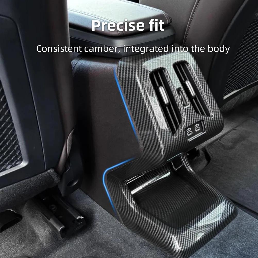 2 szt. Akcesoria samochodowe do BMW X1 U11 2024 2024 ABS Wzór włókna węglowego Tylny wylot wentylacyjny Pokrywa wykończeniowa Akcesoria do wnętrza samochodu