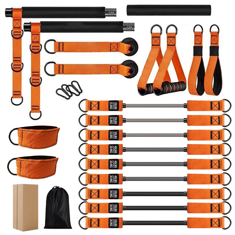 Multifunctional Home Gym Resistance Band & Pilates Bar for Strength Training