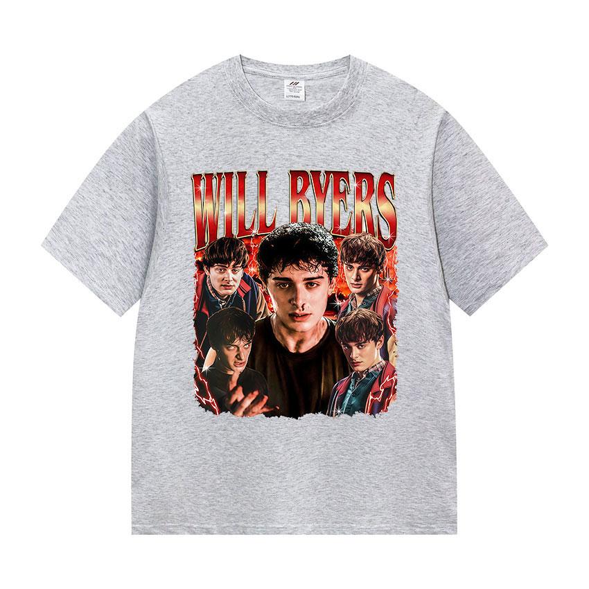 Tv Series Will Byers Graphic T Shirt Mens Vintage High Quality Fashion Tshirts Man 100 Cotton Short Sleeve TShirt Streetwear