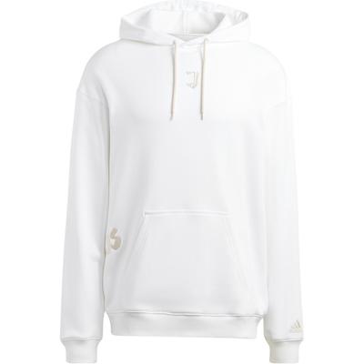 adidas Logo Embroidered Pullover Hoodie Long Sleeve Sweatshirt Men Tops White HS9802