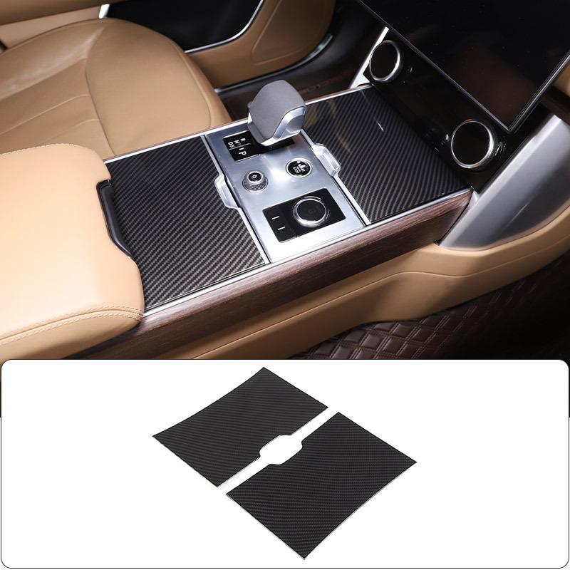 ABS Carbon Fiber For Range Rover Vogue L460 -25 Central Control Water Cup Holder Decoration Panel Cover Trim Car Accessories