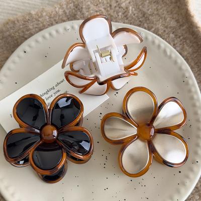 Flower Hair Claws for Women Vintage Fashion Hair Claw Clips Headwear Hairpins Crab Clamp Barrettes Girls Hair Accessories Gifts