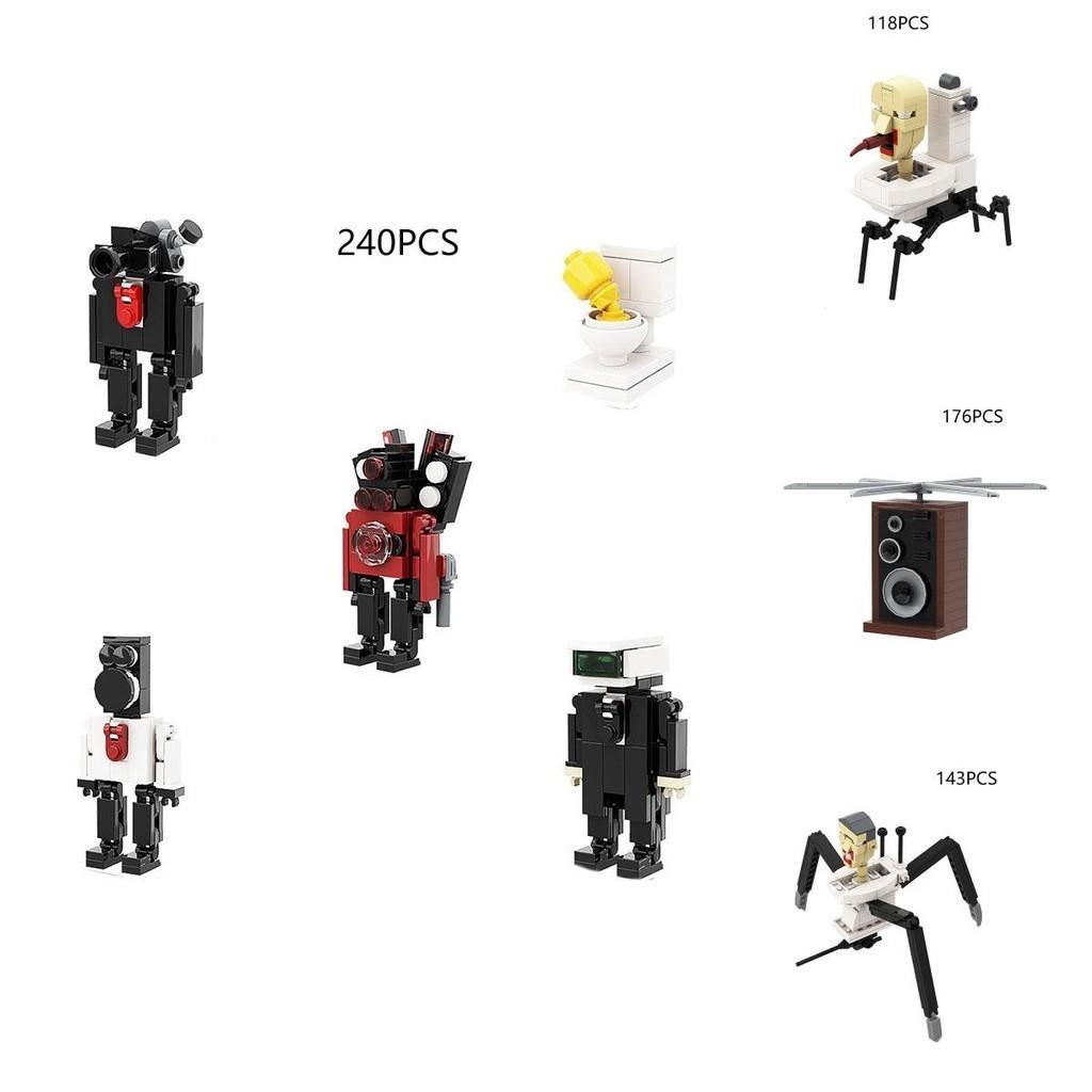 Skibidi Toilet Funny Building Blocks Set Creative Toy For Kids Plastic Material