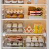 Drawer-style refrigerator storage box can be stacked as a double-layer dumpling box,multi-layer storage organizer