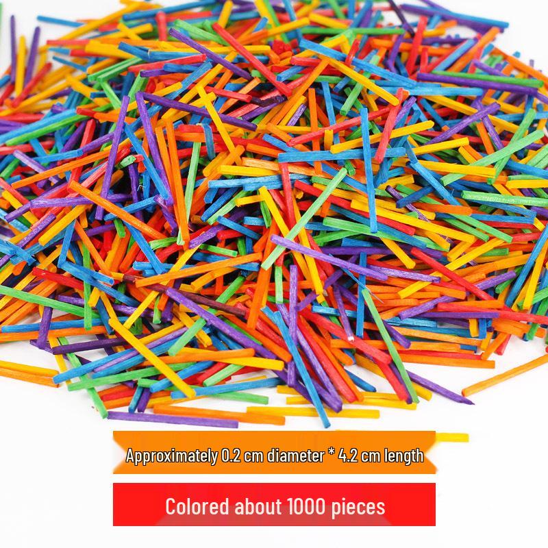 

Цветные спички ручной работы - Креативные деревянные палочки для поделок в детском саду, Прибл.. 1000 штук