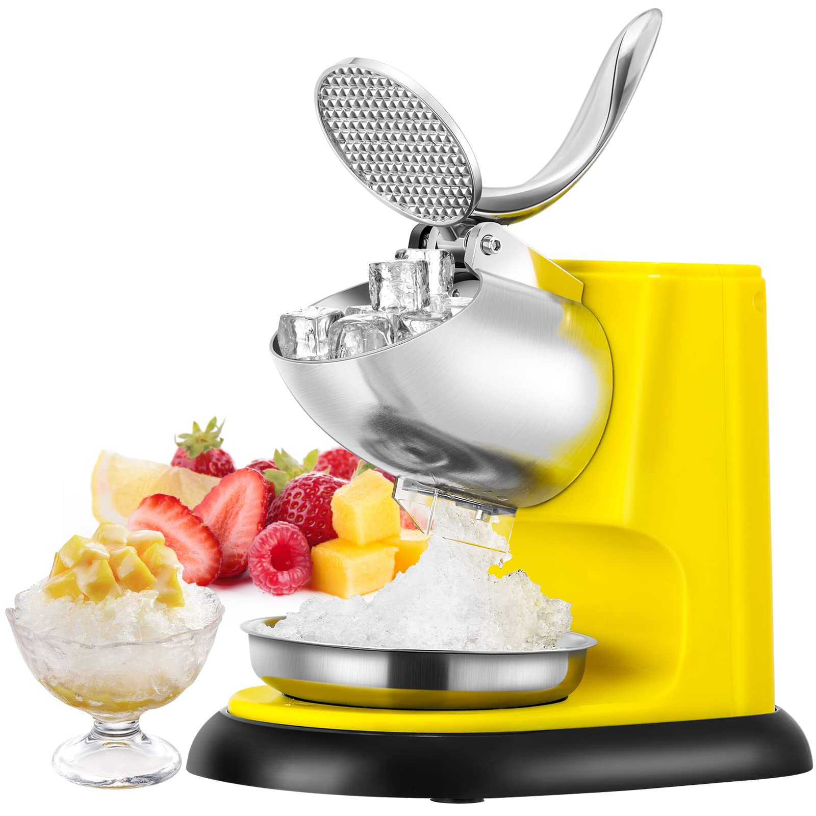 

Spolehli Electric Shaved Ice Maker for Home Use Traditional Shaved Ice Recipes Supports Loose 300W High Crushed Ice 30dB Low 1400 Rotation Large Large