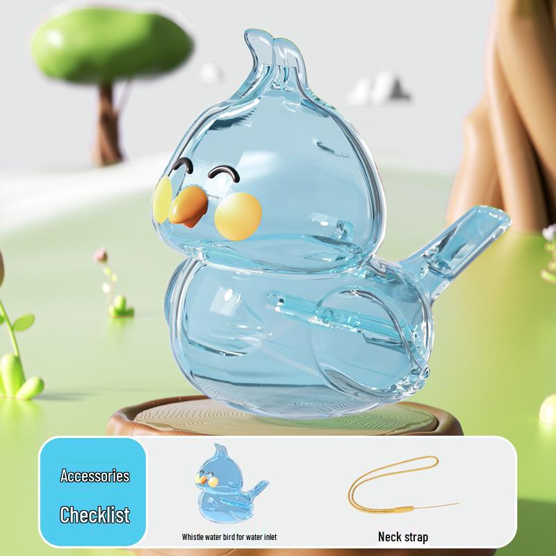 Douyin Popular Kids Transparent Water Bird Whistle Toy for Sound Training