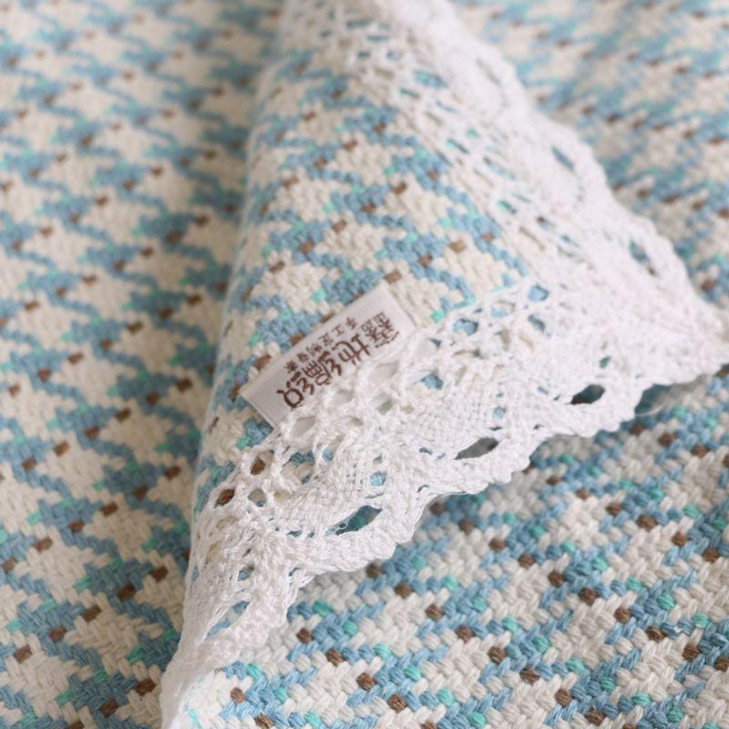 

Year Round Cotton Linen Sofa Cushion Fabric Cotton Woven Coarse Cloth Minimalist Modern Non Slip Carpet Window Cushion Machine Washable Anti-Static Sky Blue 60 * 60cm