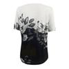 Women's Fashion Casual V-neck Short Seeve Ethnic Printing Button Loose Top
