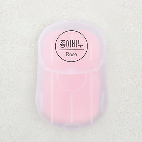 Săpun de hârtie portabil cu parfum de trandafir, 15 coli