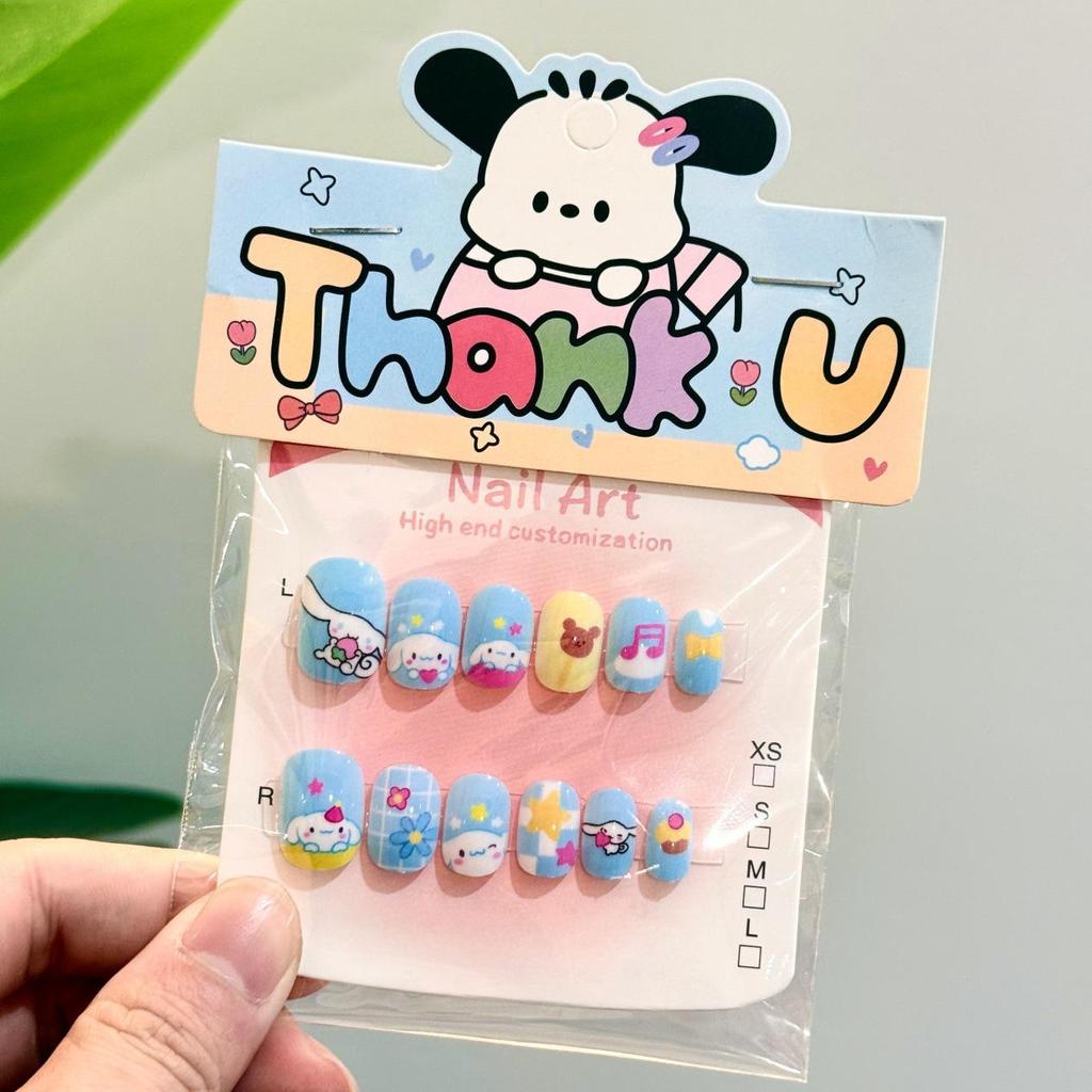 Sanrio Cute Kawaii Cartoon Nail Tips for Kids: My Melody, Hello Kitty, Kuromi