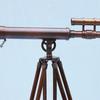 18Inch Double Barrel Antique Chrome Working Telescope With Wooden Tripod Stand