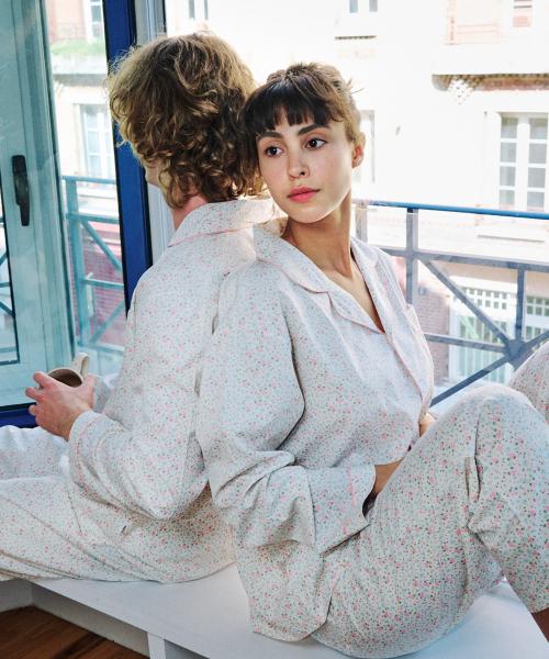 [OFF HOUR] Rosian Long-Sleeve Pajama Set [Shipped from Korea] 100% Authentic