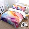Colorful Fluid Art Texture Print Bedding Set 1 Duvet Cover 2 Pillowcases for Adult and Children Luxury Gift Full Size