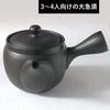 Tokoname Ware Large Teapot with Ceramic Tea Strainer, Ceramesh, 480cc, Made in Japan (Black Mud)