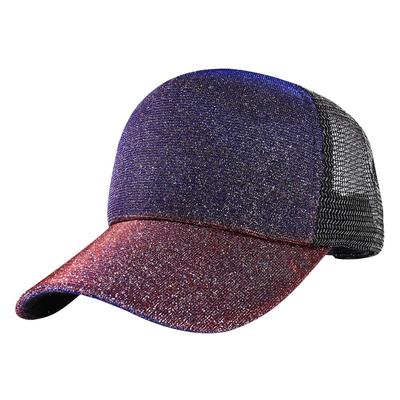 Gradient CZ058 [White Fang] Hat, Sports, Glitter, Cap, Mesh, Stylish, Color, Women's, (Wine)