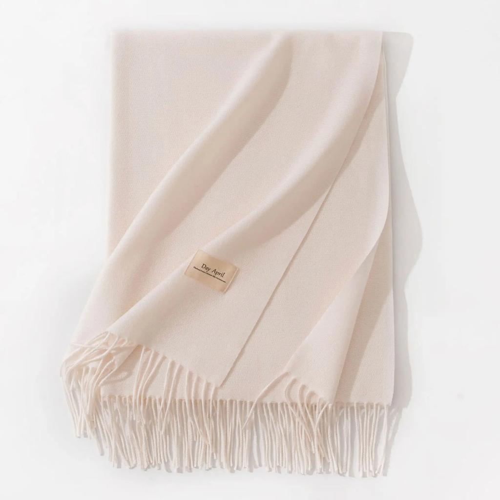 Winter Cashmere Scarves Women Warm Shawls Wraps Solid Colors Neckerchief Men Scarf Fashion Hijab Stoles Pashmina With Tassels