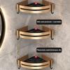 Golden Bathroom Shelf Space Aluminum Thickened Toilet Storage Rack   Bathroom Corner Rack Shower Rack Black Gold Triangle Basket