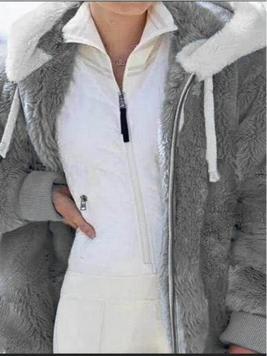 2024 Women's Fashion Plush Zip Hoodie: Warm & Versatile Winter Outerwear