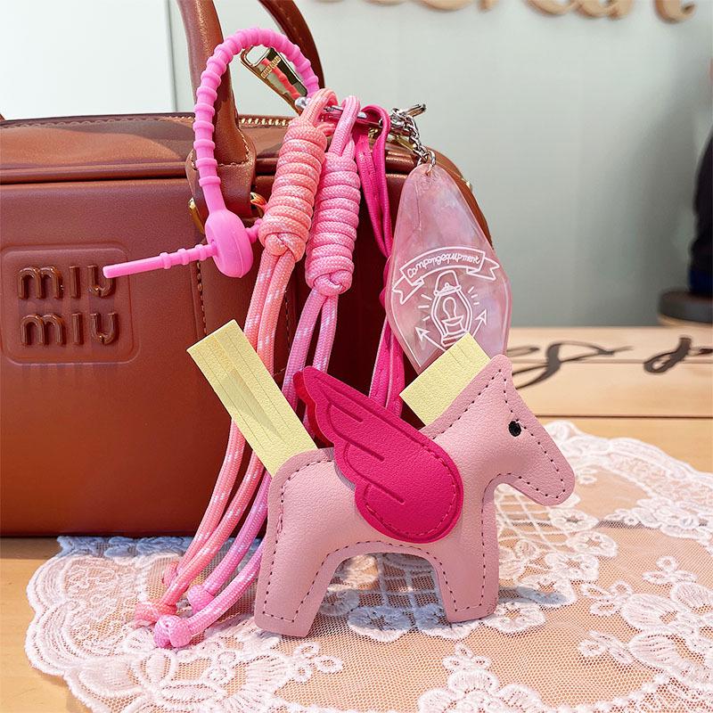 Retro Taxvalp Nyckelring med Miu-stil Chokladflätad Repsnodd