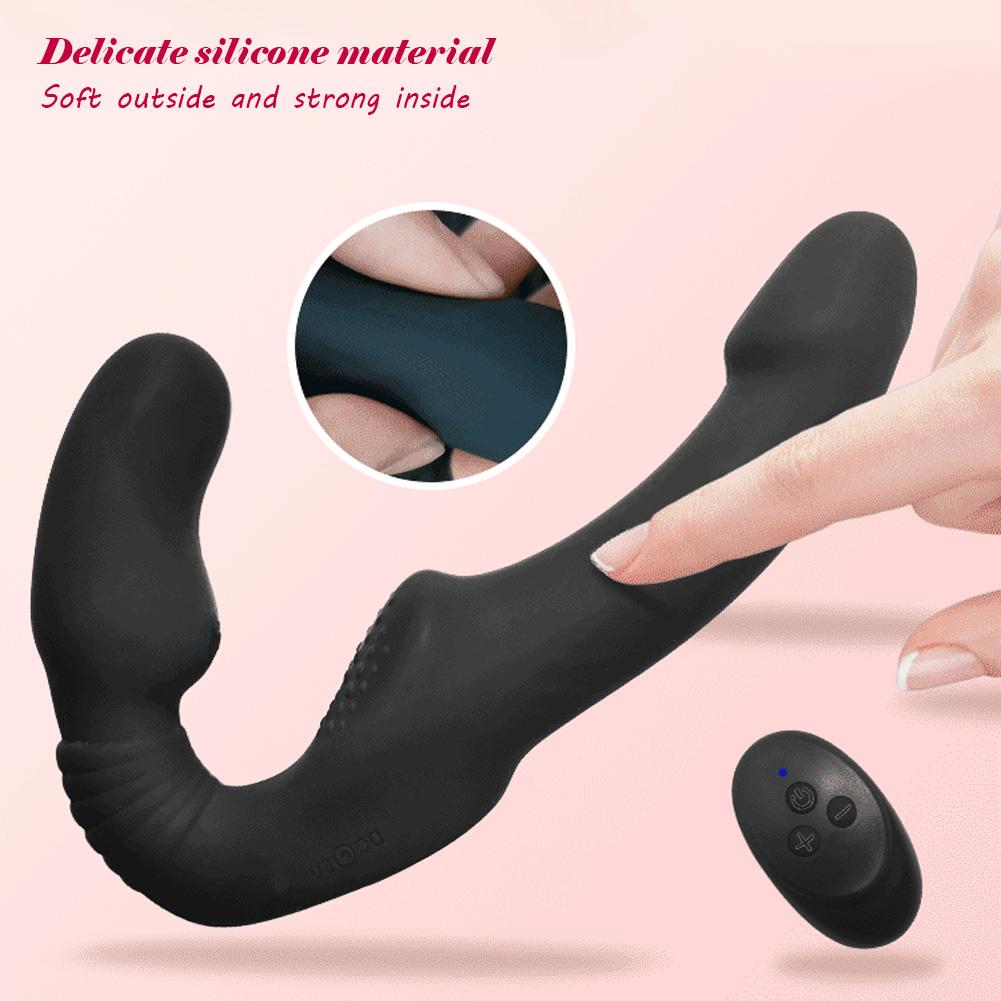 Popruh bez ramínek na vibrátorech pro ženy Dildo s dvojitou hlavou Vibrační dildo na penis pro lesbičky Erotické sexuální hračky pro dospělé pro páry 18+