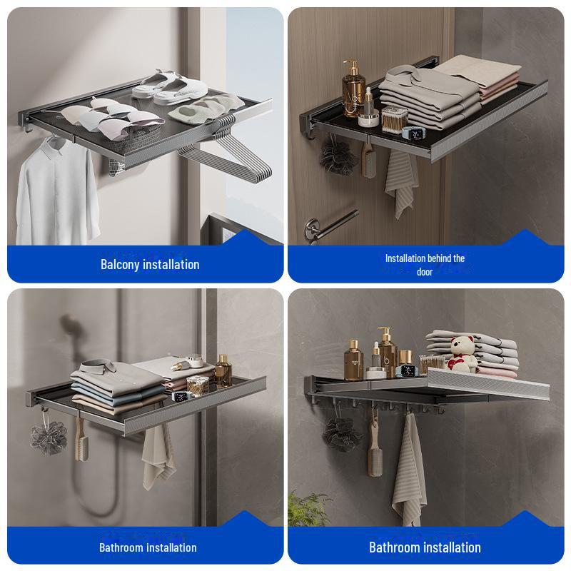 Gao Wenhai Telescopic Balcony Clothes Drying Rack - Punch-Free & Invisible