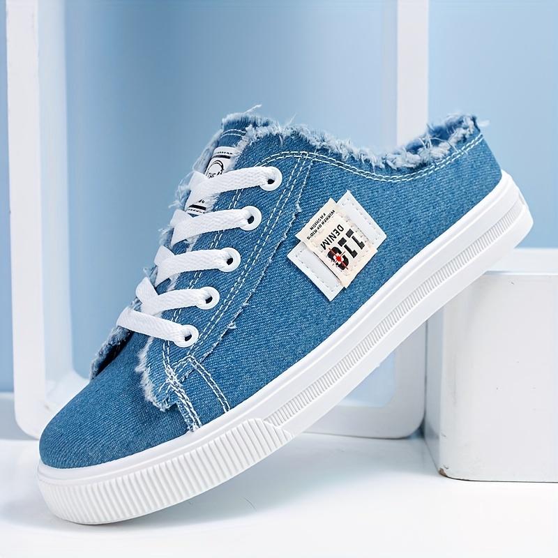 [Casual Flat Sneakers] Casual Non Slip Women's Fashion Flat Sneakers | Canvas Lace Up Round Toe Shoes
