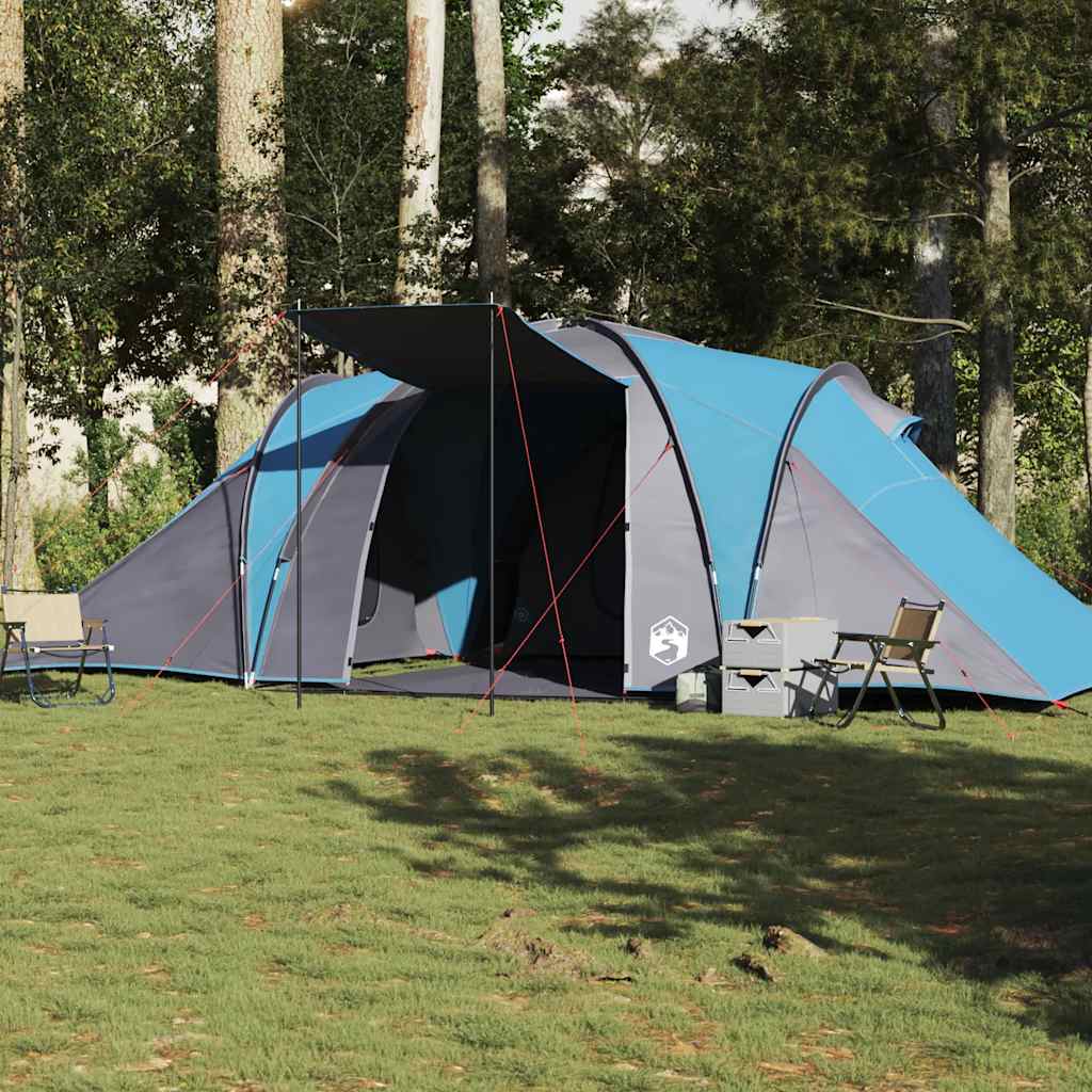 Dome Family Tent for 6 Persons Blue Waterproof