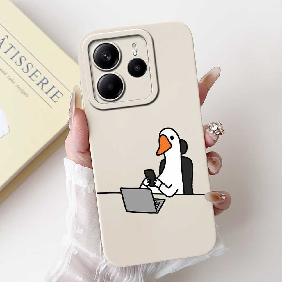 Luxury Rose Cover For Xiaomi Redmi Note 14 5G Case 6.67" Soft Slim Phone Case For Redmi Note 14 Note14 5G Capa Bags