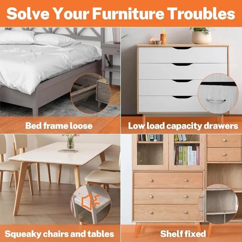 64pcs Corner Brackets Stainless Steel Furniture Angle Shelf Connector Cabinet Support Fixing Frame Corner Brace With Screws