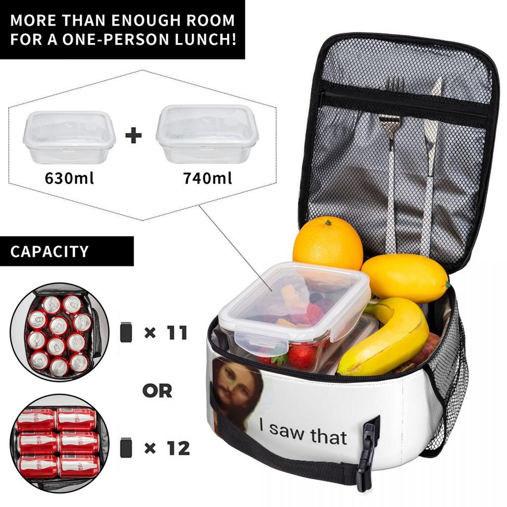 Jesus Saw That Insulated Lunch Bag for Women Kids Leakproof Food Boxes Thermal Lunch Box Tote