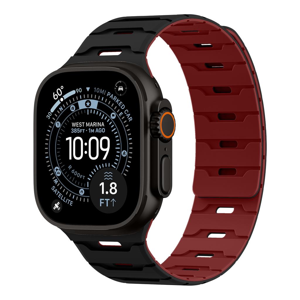 Band For Apple Watch Strap 44mm 45mm 40mm 49mm 46mm 41mm Magnetic Silicone correa Bracelet IWatch Series SE 9 8 7 Ultra2 3 10 11