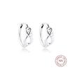 Authentic 925 Sterling Silver Infinity Knot Hoop Earrings for Women Girls Earing Wedding Fine Jewelry