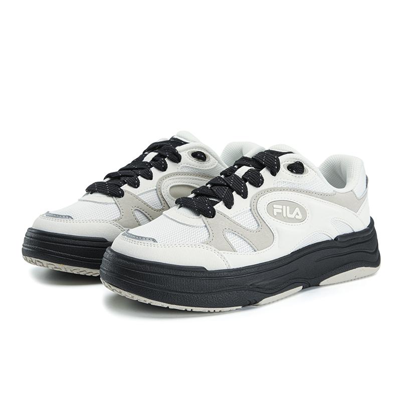 FILA VIBE Abrasion Resistant Lightweight Breathable Low top Skateboard Shoes Women's Coconut Milk White/Champagne Brown F12W623210FCP