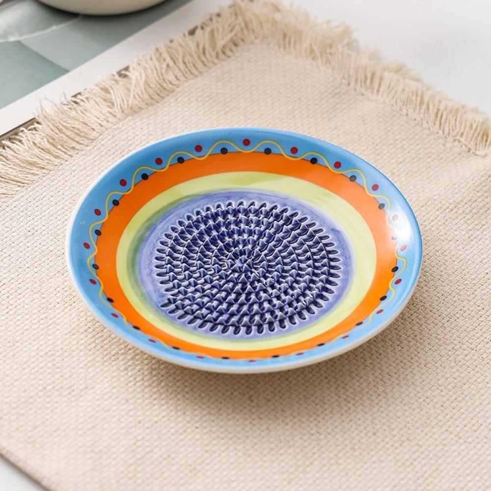 Ceramic Garlic Grater Plate Handcrafted Tomato Grater Dish Garlic Ginger Grater Kitchen Cooking