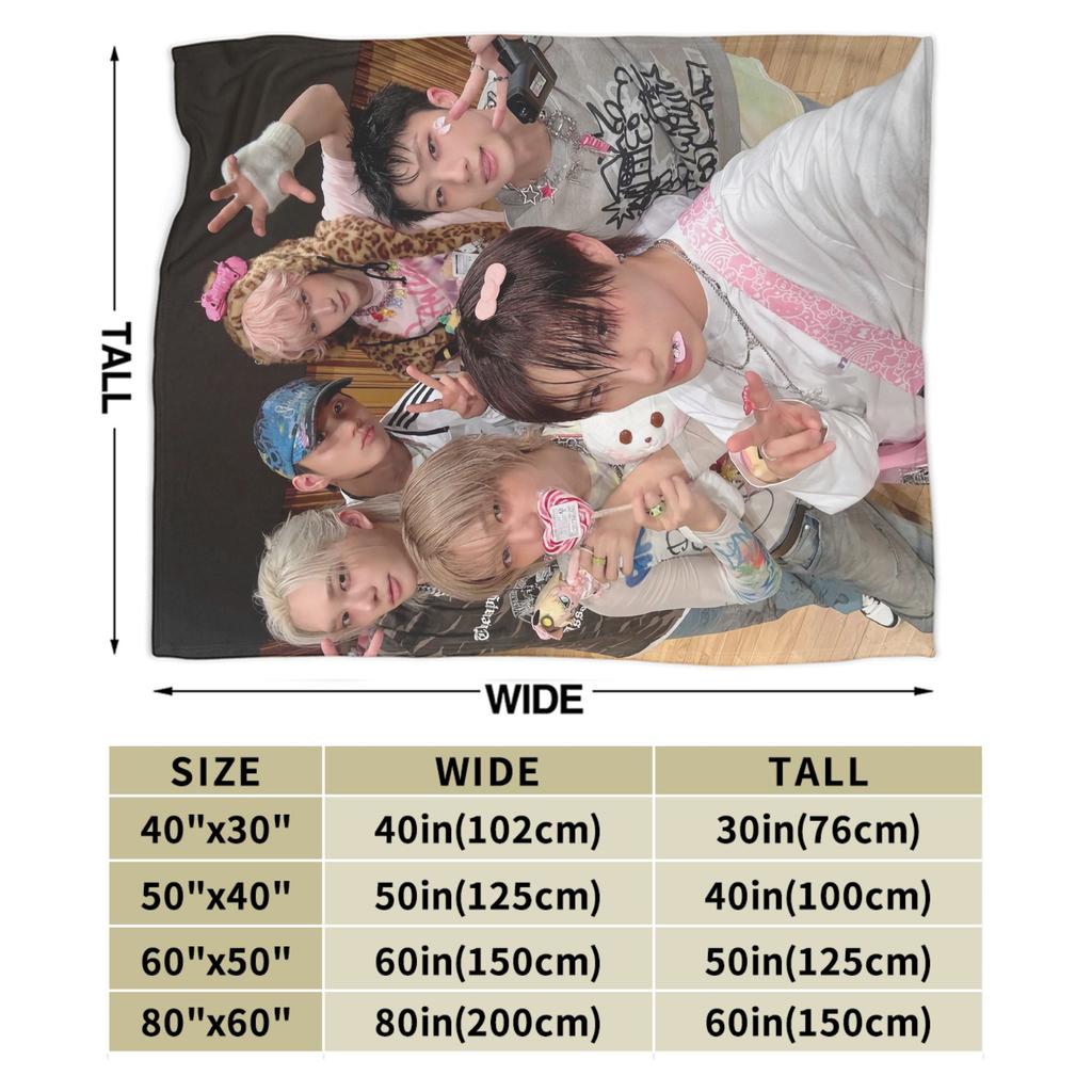 Korean P1Harmony Live Tour Flannel Blanket Winter Soft Throw Blanket for Kids Living Room Funny Bedspread Sofa Bed Cover