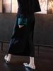 Elegant Vinegar Satin Skirt: Glossy Texture with Side Slit