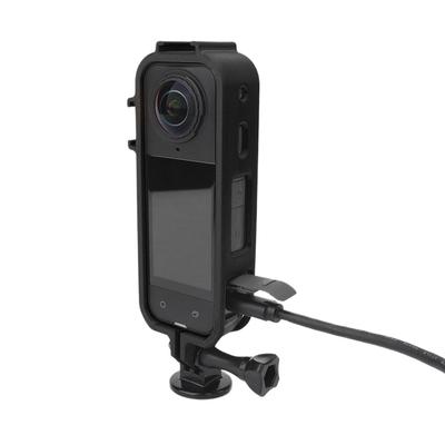 For Insta360 X5 Camera Quick Release Expansion Frame w/Cold Shoe 1/4' Threads Mount Magnetic Protective Cover Cage Accessories