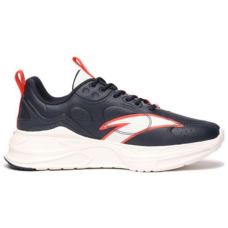 Anta Life Series Mix Fission Wear-Resistant Non-Slip Low-Top Casual Sports Shoes Men Sneakers Black White Red 112118811-1