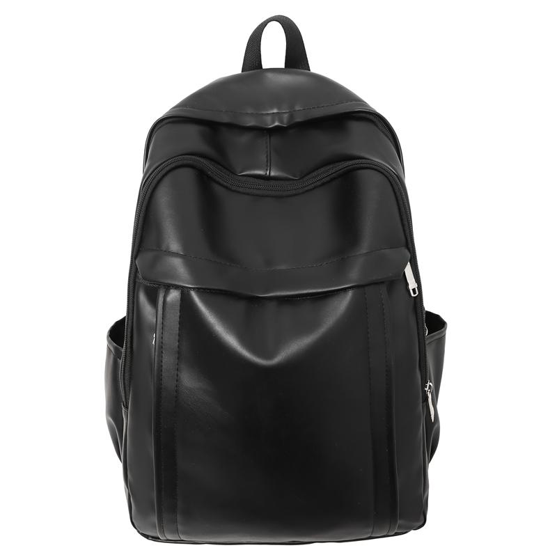 Компьютерный рюкзак большой вместимости, дорожный рюкзак для поездок, студенческий школьный рюкзак, унисекс рюкзак из полиуретана чёрный