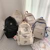 Schoolbag Casual Backpack 1011 Korean Version Simple and Versatile Middle School Student School Bag Female Japanese Men's and Women's Commuter Travel