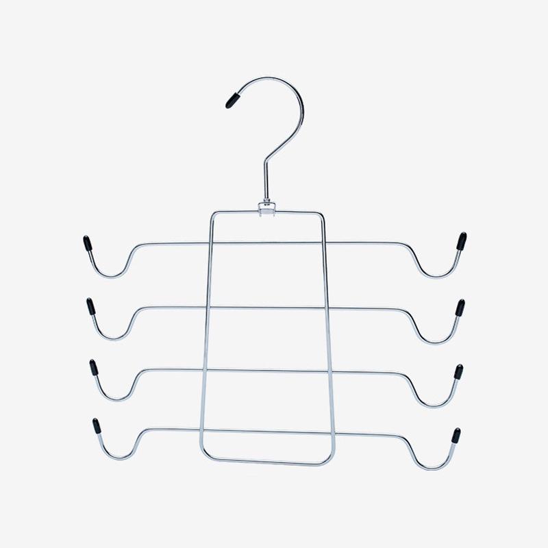 Stainless Steel Multi-layer Folding Clothes Hanger for Underwear and Vests