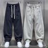 Frühling neue Herren Freizeithose einfarbig locker fauler Stil Patchwork dünne Scimitar-Hose leichter Luxus hohe Jogginghose