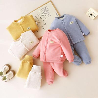 Ensemble chaud automne/hiver Glenbella pour enfants en coton rembourré et doublure polaire, taille haute