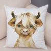 Watercolor Cute Animal Cushion Cover Sofa Home Decor Zebra Giraffe Hippo Monkey Lion Fox