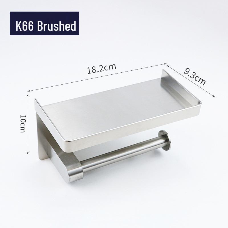 Stainless Steel 304 Punch-Free Bathroom Tissue & Phone Holder