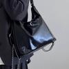 Fashion Backpack Women PU Leather Shoulder Bags Small Black Bagpack Commuter Chain Large Capacity Tote Bags