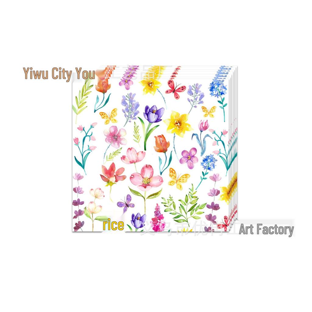 Spring Tulip Wildflower Party Set: Disposable Plates, Napkins, Tablecloth for Birthdays