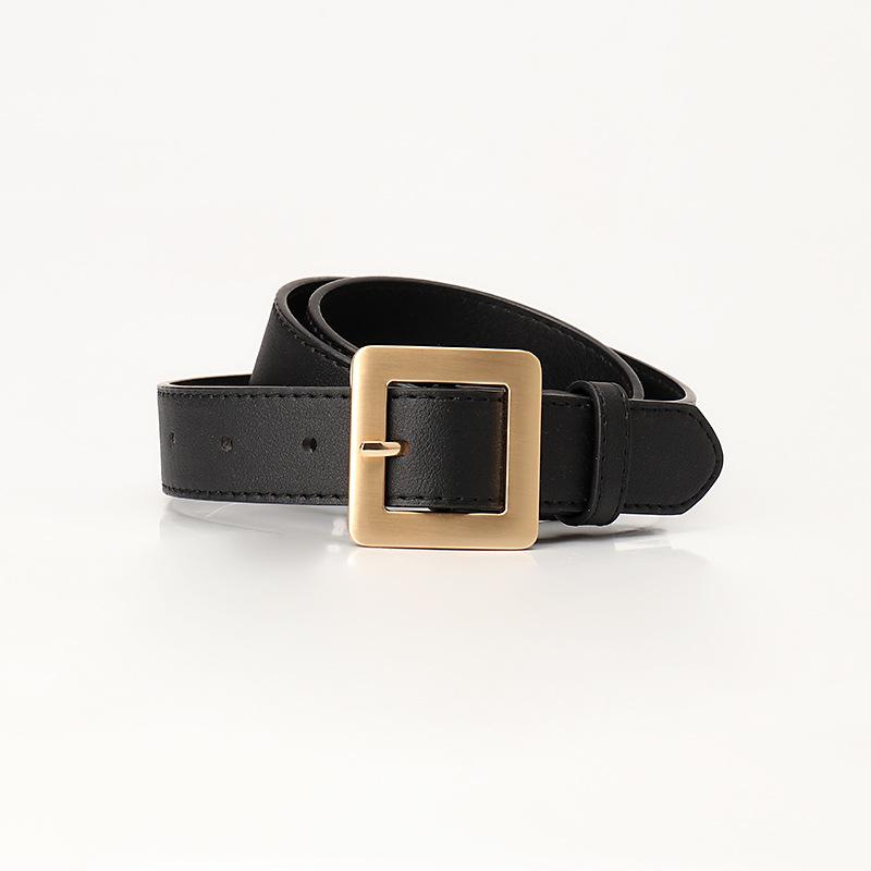 Simple and versatile belt Women's fashion trendy belt High-end alloy women's belt Decorative jeans belt